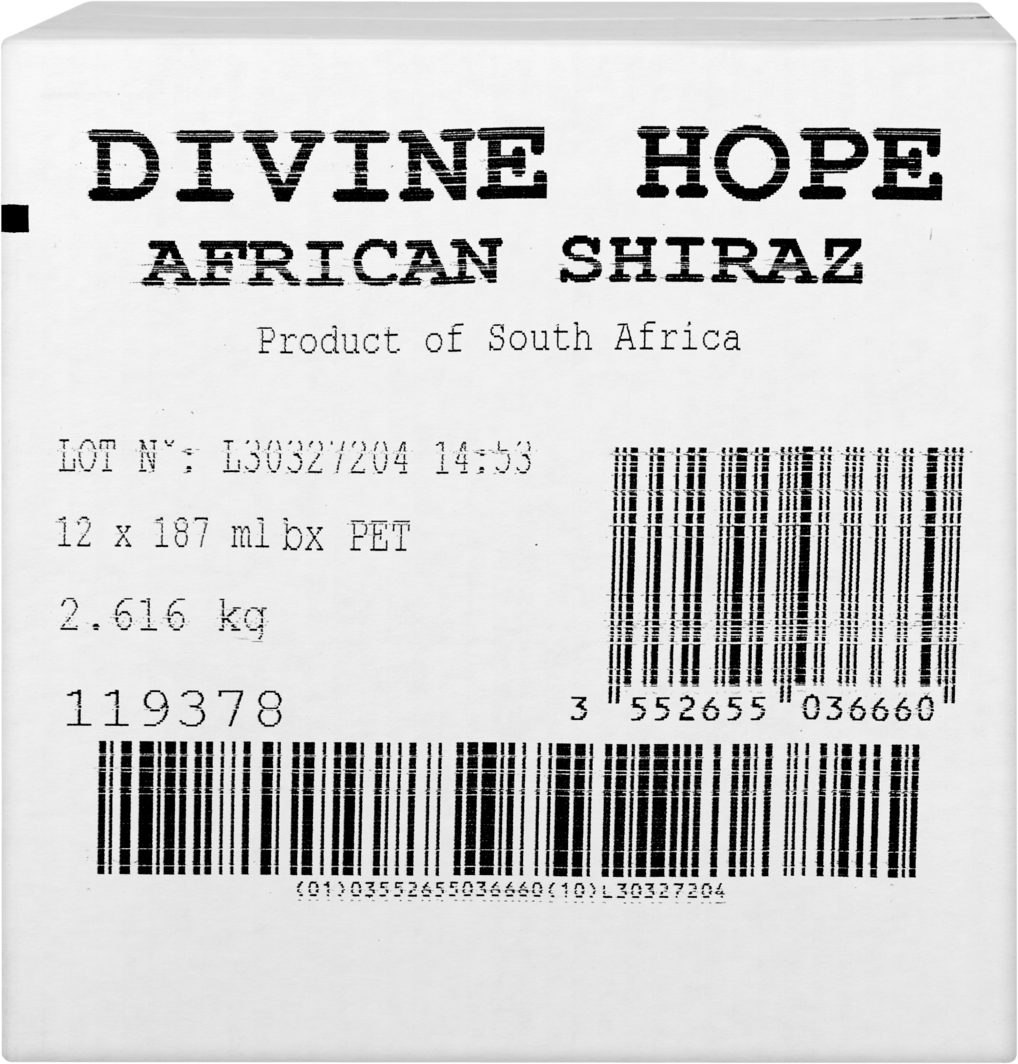Divine Hope Shiraz Western Cape PET (Altrui)