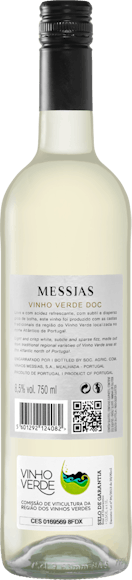 Messias Vinho Verde DOC (Rückseite)