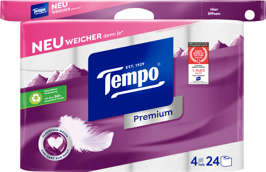 Tempo Toilettenpapier Premium weiss