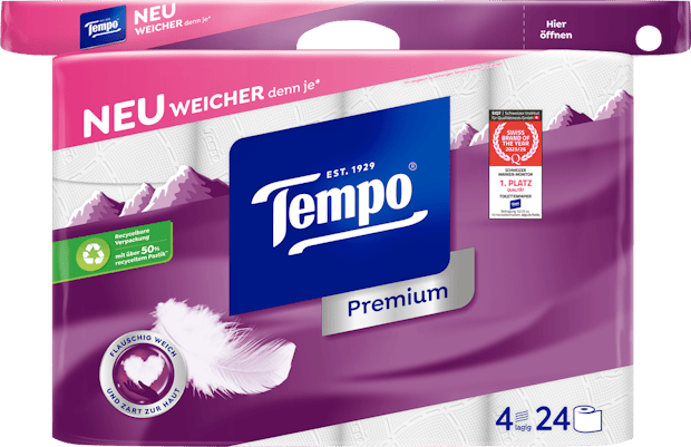 Tempo Toilettenpapier Premium weiss