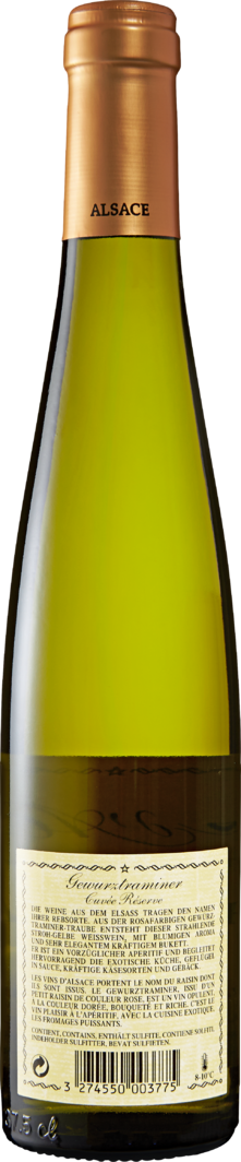 Gewürztraminer Cuvée Réserve d\'Alsace AOC - 12 Flaschen à 37.5 cl | Denner  Weinshop