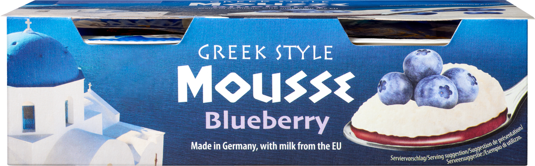 Greek Style Mousse Heidelbeere