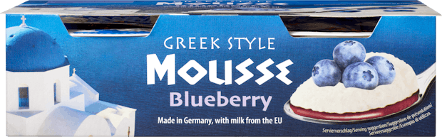 Greek Style Mousse Heidelbeere