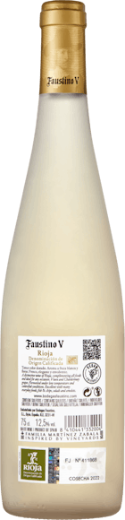 Faustino V Viura/Chardonnay DOCa Rioja (Face arrière)