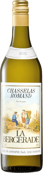 La Bergerade Chasselas Romand Vin de Pays De face