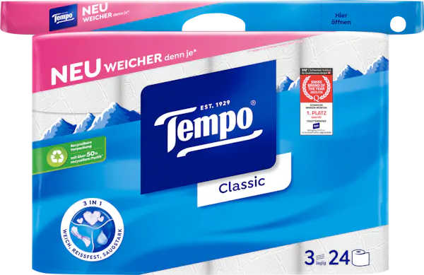 Carta igienica Classic bianca Tempo