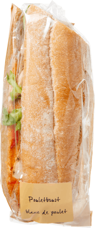 Baguette cuit au four à bois Blanc de poulet Bertschi