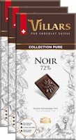 Tablette de chocolat Noir 72% Collection Pure Villars