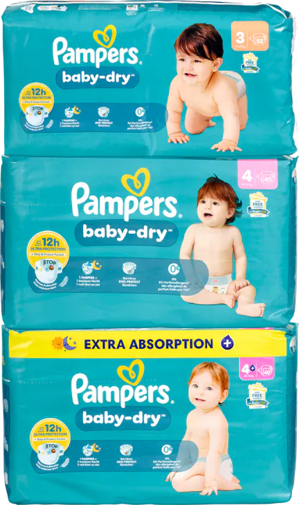20% auf alle Pampers Baby Dry Windeln und Pants im Einzelpack *