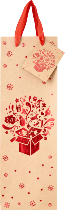 Sachet pour bouteille Noël