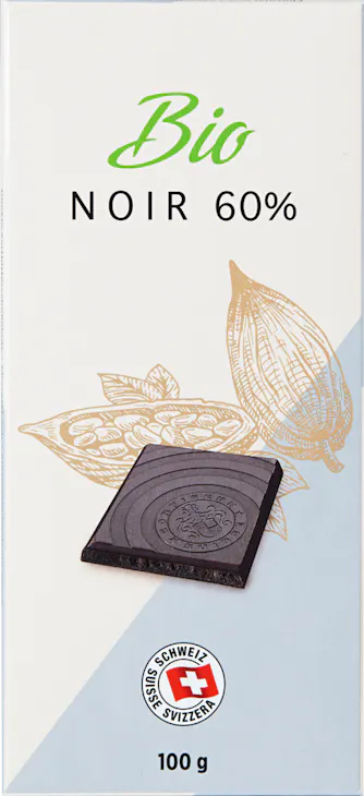 Tablette de chocolat Noir 60% bio 