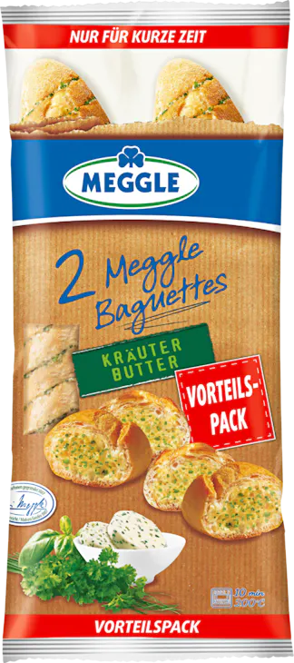 Baguette au beurre aux fines herbes Meggle