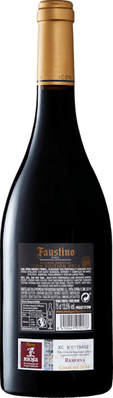 Faustino Icon Edition Reserva Especial DOCa Rioja (Face arrière)