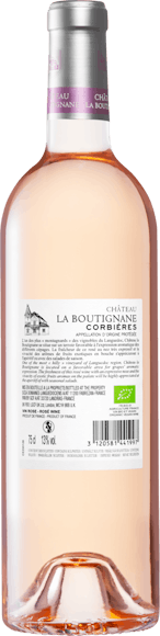 Bio Château La Boutignane Rosé Corbières AOP  (Face arrière)