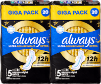 Serviettes hygiéniques Secure Night Always Ultra