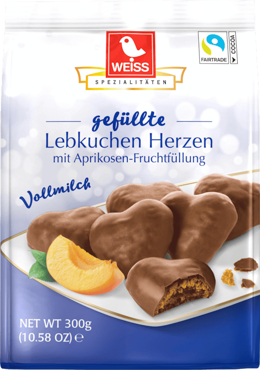 Cuori di panpepato ripieni di albicocca Weiss