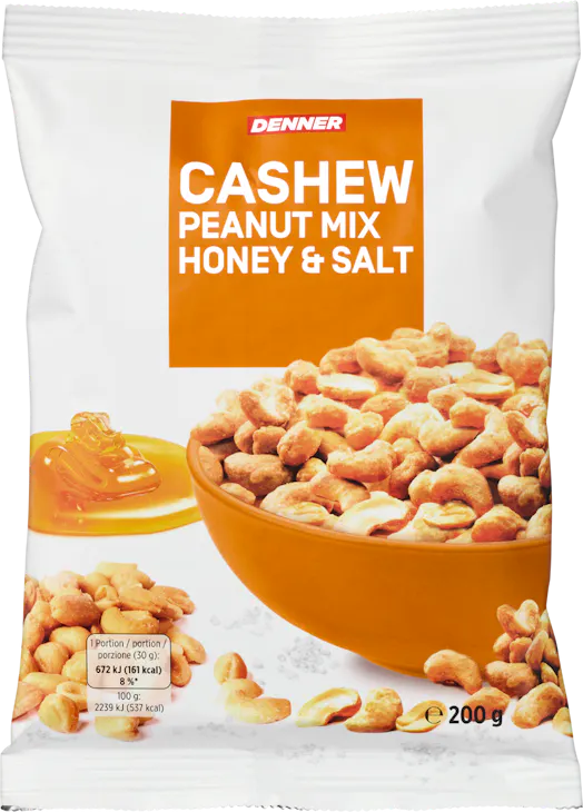 Denner Cashew Peanut Mix Honey Salt 200