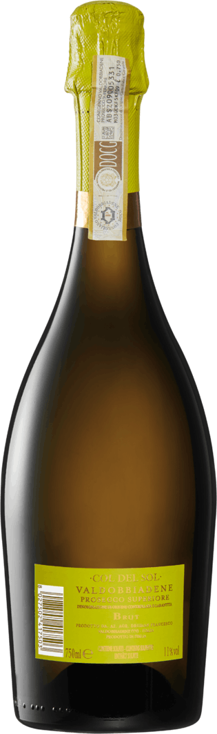 Col del Sol Brut Prosecco Superiore di Valdobbiadene DOCG - 6 Flaschen ...