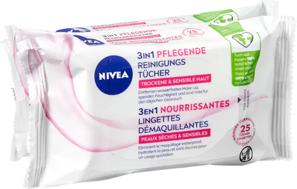 Nivea Salviettine detergenti nutrienti 3 in 1