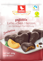 Cœurs en pain d’épices fourrés aux abricots Weiss