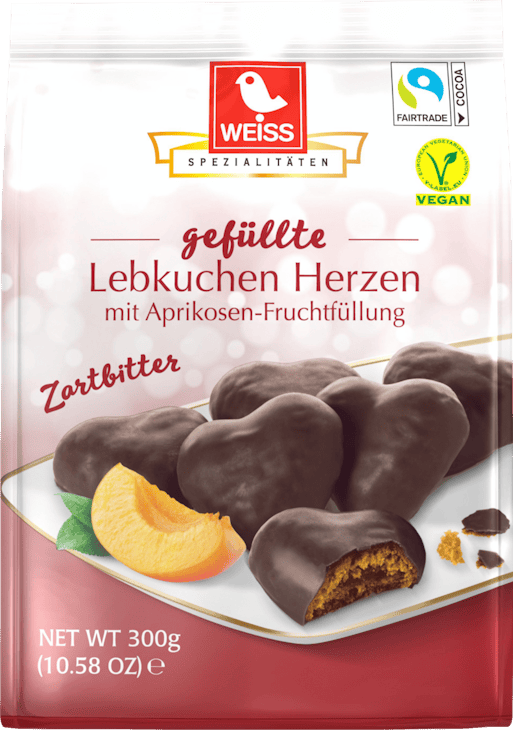 Cuori di panpepato ripieni di albicocca Weiss 