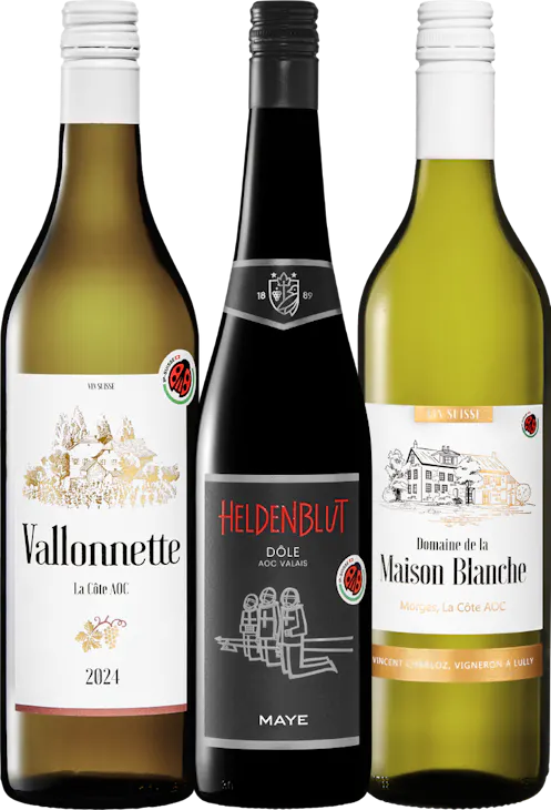 25% sur tous les vins et les vins mousseux IP-SUISSE *