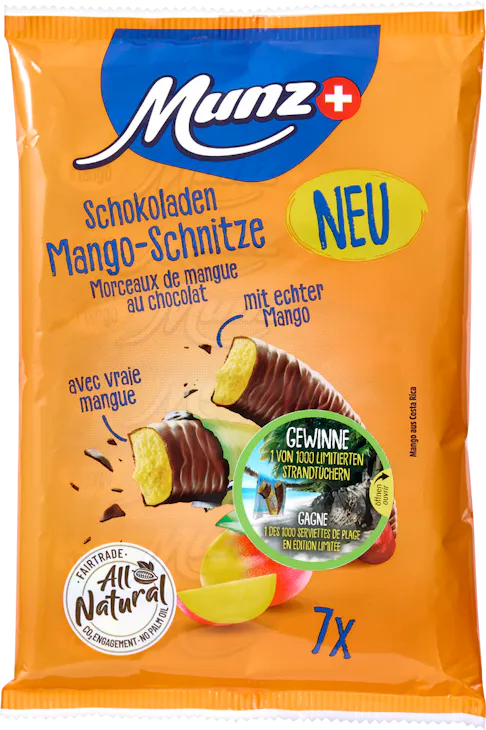 Morceaux de mangue au chocolat Munz 