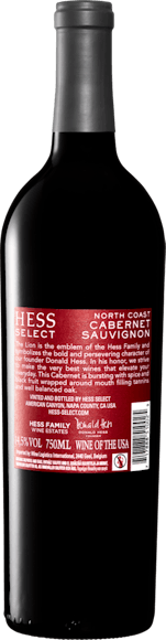 Hess Select Cabernet Sauvignon North Coast (Rückseite)