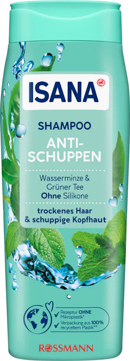 ISANA Antischuppen-Shampoo Wasserminze & Grüner Tee