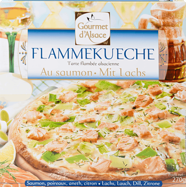 Tarte flambée alsaziana al salmone Gourmet d’Alsace