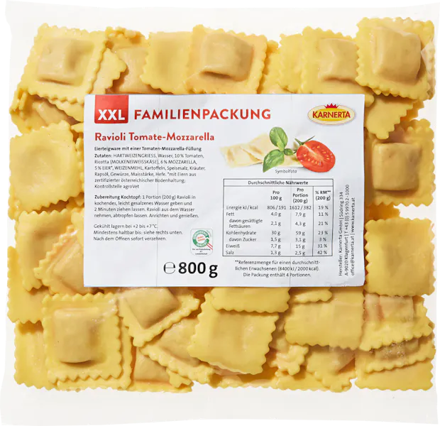 Karnerta Ravioli Tomate-Mozzarella