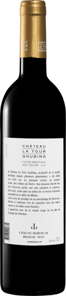Château La Tour Goubing Cuvée Prestige rouge Fleur de Clos AOC Valais (Face arrière)