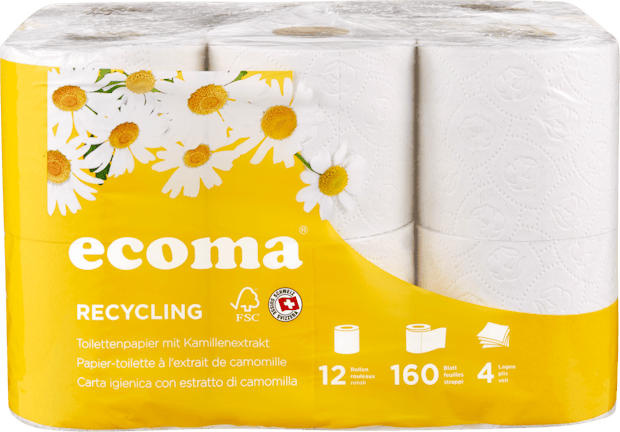 Carta igienica camomilla ecoma