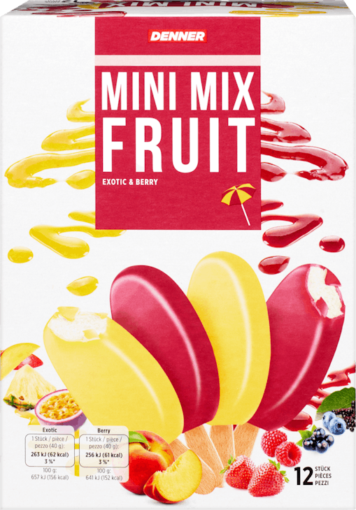 Glace Mini Mix Fruit Denner