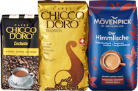 auf alle Chicco d'Oro und Mövenpick Kaffeebohnen im Einzelpack