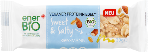 enerBiO veganer Proteinriegel Sweet & Salty