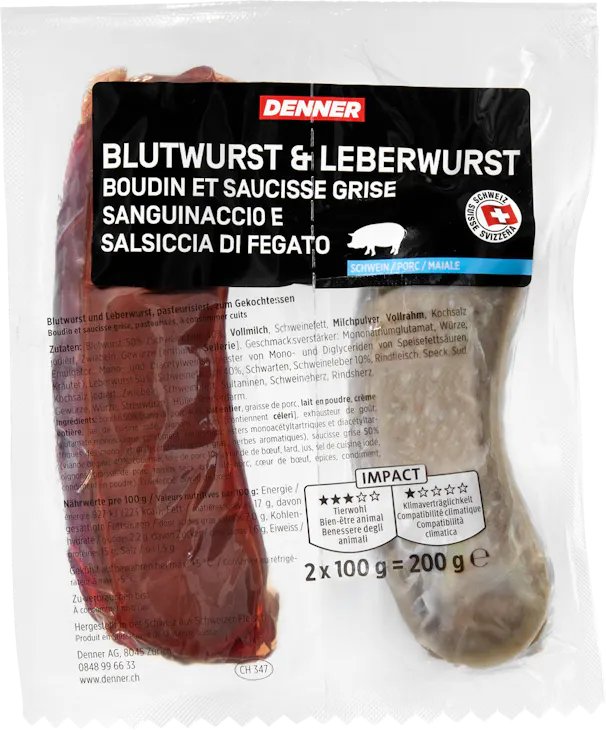 Denner Blutwurst & Leberwurst 