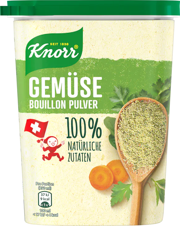 Bouillon de légumes Knorr en poudre, 100% d’ingrédients naturels