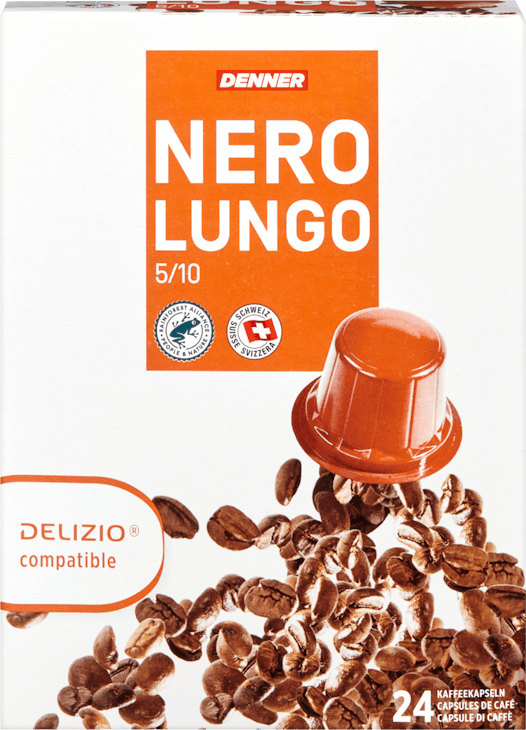 Capsule di caffè Nero Lungo Denner 