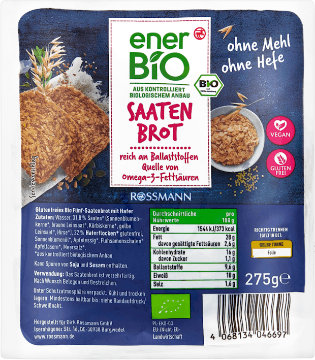 enerBIO Saatenbrot Scheiben 