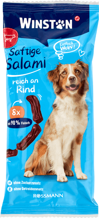 Snack per cani Salame succulento con manzo Winston
