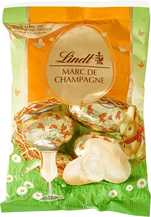 Petits œufs en chocolat Blanc Marc de Champagne Lindt