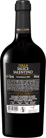 Zolla Salice Salentino DOP (Face arrière)