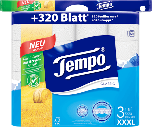 Papier hygiénique Classic Tempo 