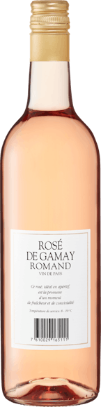 Rosé de Gamay Romand Vin de Pays (Rückseite)