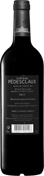 Château Pédesclaux 5e Grand Cru Classé Pauillac AOC (Face arrière)
