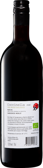 Bio Coccinella Sangiovese/Merlot Marche IGP Arrière