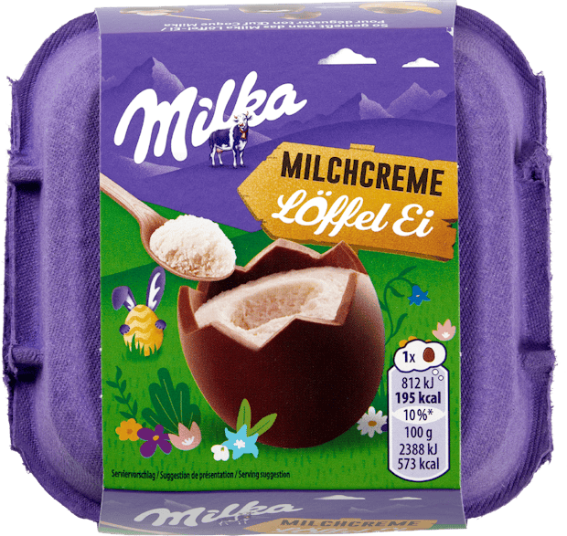 Uovo al cucchiaio Milka crema di latte 