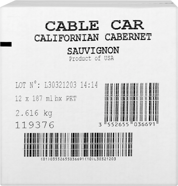 Cable Car Cabernet Sauvignon California PET