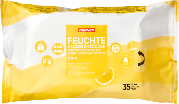 Denner feuchte Allzwecktücher